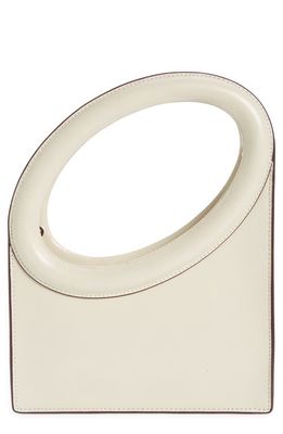 STAUD Limone Leather Handbag in Cream