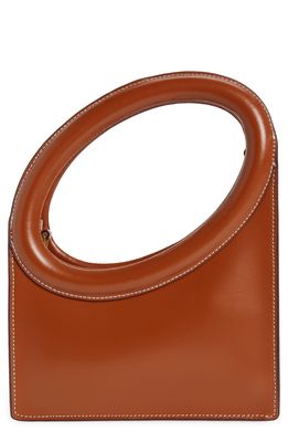 STAUD Limone Leather Handbag in Tan