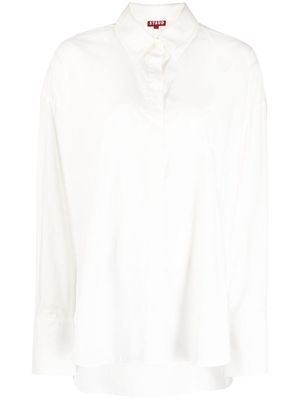 STAUD long-sleeve cotton shirt - White