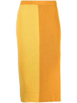 STAUD Lorraine two-tone skirt - Yellow