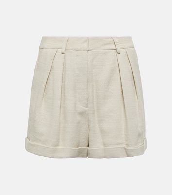 Staud Luisa high-rise cotton-blend shorts