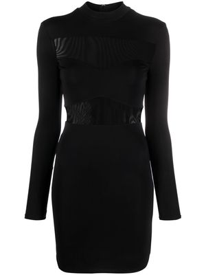 STAUD Mini Falcon long-sleeve dress - Black