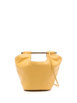 STAUD mini Mar leather tote bag - Yellow