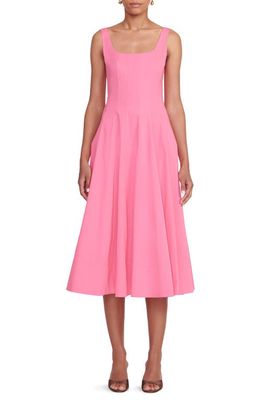 STAUD Mini Wells Fit & Flare Dress in Plumeria