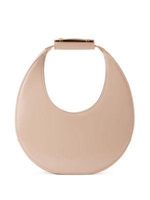 STAUD Moon leather tote bag - Neutrals