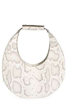 STAUD Moon Leather Tote in Bleached