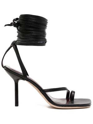 STAUD NIcola 90mm strappy sandals - Black
