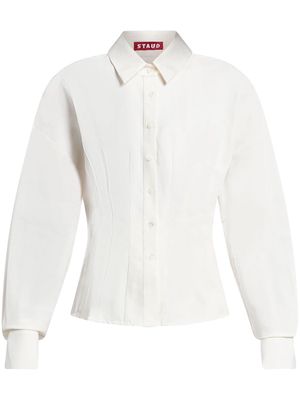 STAUD Ophelia pintuck-detail shirt - White