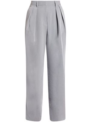 STAUD pleated straight-leg trousers - Grey