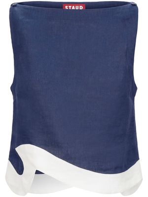 STAUD Raphael linen tank top - Blue