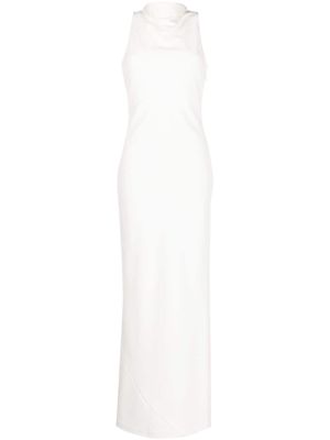 STAUD Shannon chain-detail maxi dress - White