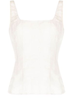 STAUD square-neck corset top - Neutrals