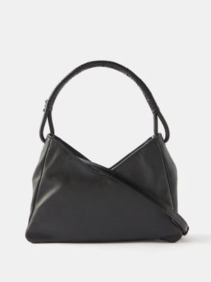 Staud - Valerie Leather Shoulder Bag - Womens - Black