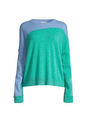 Stay Wild Two-Tone Cashmere Sweater