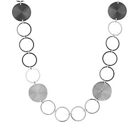 Steel by Design Circle & Spiral Link Necklace
