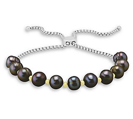 Steel by Design Cultured Pearl Adjustable Brace let