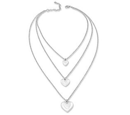 Steel by Design Layered Heart Necklace