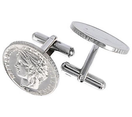 Steel by Design Men's 100-Lire Cuff Links