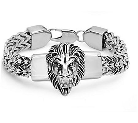 Steel by Design Men's Lion's Head Bracelet