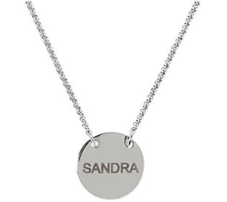 Steel by Design Personalized Disc Necklace