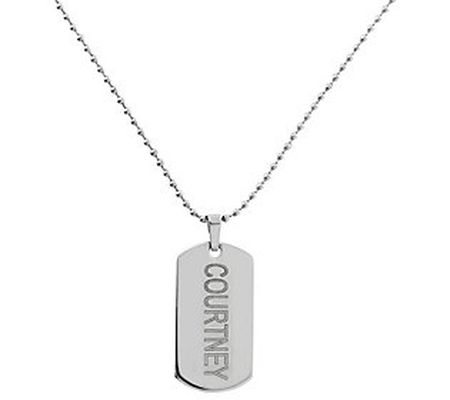 Steel by Design Personalized Tag w/ Bead Chain