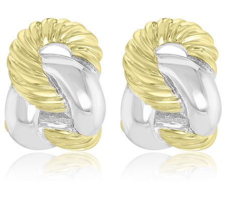 Steel by Design Two Tone Braided Knot Earrings