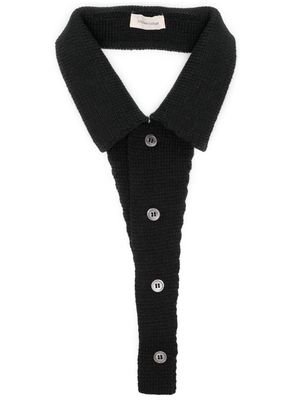 Stefan Cooke collar-detail bow tie - Black