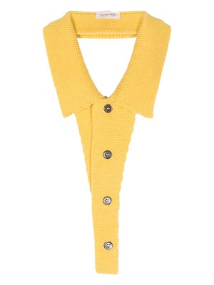 Stefan Cooke collar-detail bow tie - Yellow