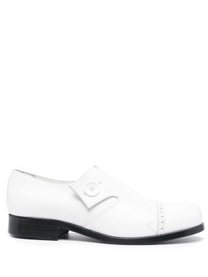 Stefan Cooke Double Button Dancer leather loafers - White