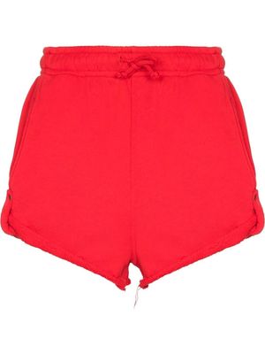 Stefan Cooke patch-detail track shorts - Red