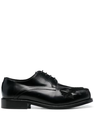 Stefan Cooke Pegasus square-toe Derby shoes - Black