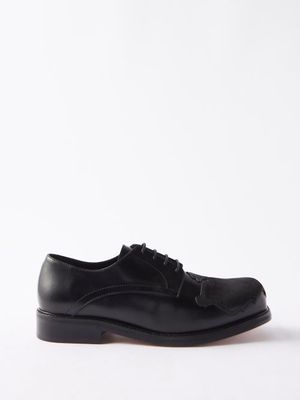 Stefan Cooke - Shield Martlett Leather Derby Shoes - Mens - Black