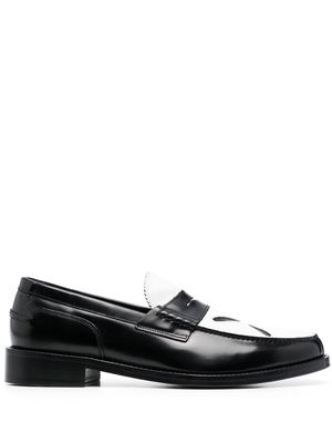 Stefan Cooke Slashed leather loafers - Black
