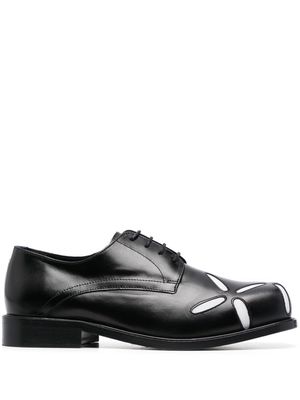 Stefan Cooke Slashed square-toe Derby shoes - Black