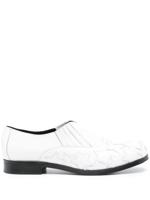 Stefan Cooke star-patch leather loafers - White