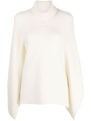Stefano Mortari cut-out ribbed-knit jumper - White