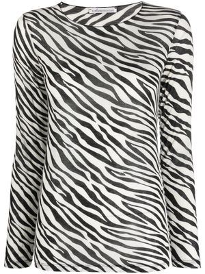 Stefano Mortari zebra-print knitted top - Black