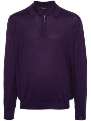 Stefano Ricci knitted zipped jumper - Purple