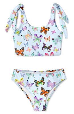 Stella Cove Kids' More Butterflies Two-Piece Swimsuit in Blue