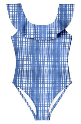 Stella Cove Kids' Picnic Ruffle One-Piece Swimsuit in Blue