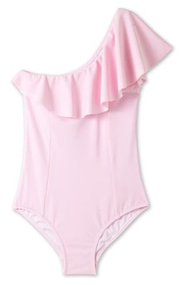 Stella Cove Kids' Ruffle One-Shoulder One-Piece Swimsuit in Pink