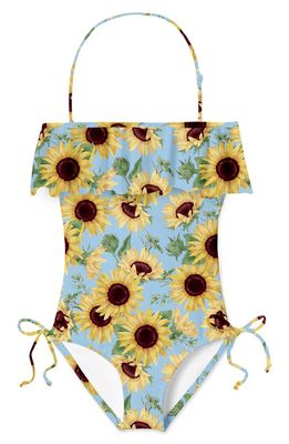 Stella Cove Kids' Sunflower Ruffle One-Piece Swimsuit in Yellow