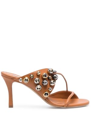 Stella McCartney 95mm stud-embellished open-toe mules - Brown