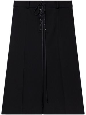 Stella McCartney A-line wool midi skirt - Black