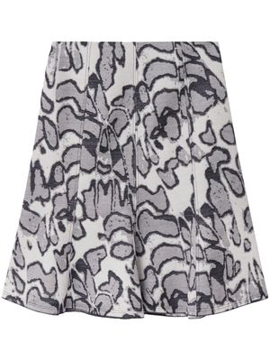 Stella McCartney Abstract Moth jacquard skirt - Grey