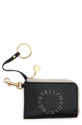 Stella McCartney Alter Bicolor Faux Leather Card Holder in 1000 Black