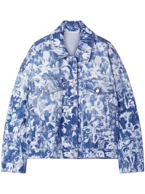 Stella McCartney Animal Forest-print denim jacket - Blue