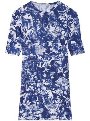 Stella McCartney Animal Forest-print minidress - Blue