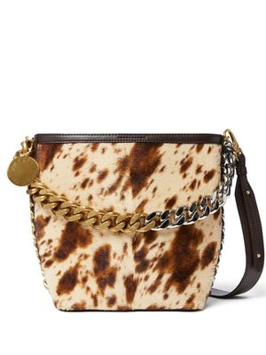 Stella McCartney animal-print chain-link detailing bag - Neutrals