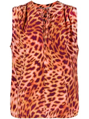 Stella McCartney animal-print sleeveless blouse - Pink